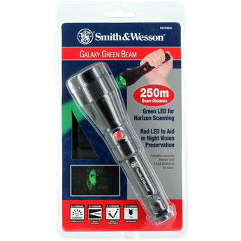 Smith and Wesson Galaxy 110252 Green Beam LED Flashlight - CREE XP-E LED - 95 Lumens - Includes 3 x AAAs