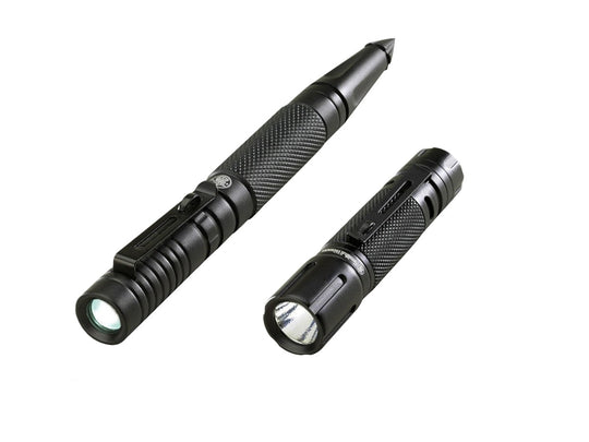 Smith and Wesson Delta 2 Flashlight and Self Defense Penlight Combo - CREE XPE2 LED - 65 Lumens and 12 Lumens - Includes 1 x AA Battery and  2 x AAA Batteries (SW717CBO)