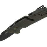 SOG Trident AT-XR Mk3 Folding Knife - 3.7 Inch Blade, Clip Point, Straight Edge - Peg Box - Black and Red, Blackout, or OD Green