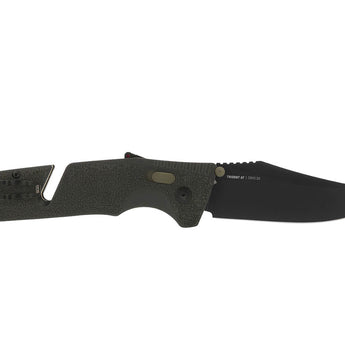 SOG Trident AT-XR Mk3 Folding Knife - 3.7 Inch Blade, Clip Point, Straight Edge - Peg Box - Black and Red, Blackout, or OD Green