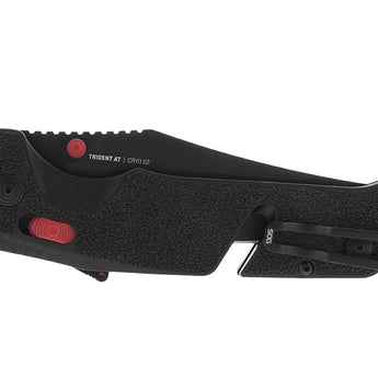 SOG Trident AT-XR Mk3 Folding Knife - 3.7 Inch Blade, Clip Point, Straight Edge - Peg Box - Black and Red, Blackout, or OD Green