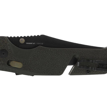 SOG Trident AT-XR Mk3 Folding Knife - 3.7 Inch Blade, Clip Point, Straight Edge - Peg Box - Black and Red, Blackout, or OD Green