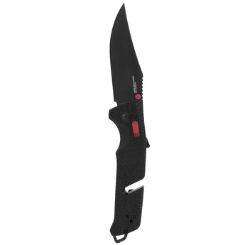 SOG Trident AT-XR Mk3 Folding Knife - 3.7 Inch Blade, Clip Point, Straight Edge - Peg Box - Black and Red, Blackout, or OD Green