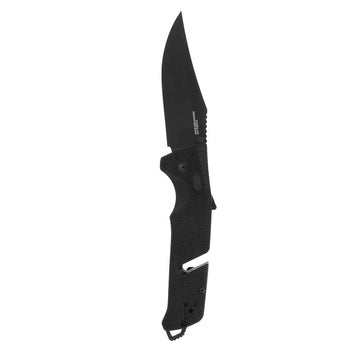 SOG Trident AT-XR Mk3 Folding Knife - 3.7 Inch Blade, Clip Point, Straight Edge - Peg Box - Black and Red, Blackout, or OD Green