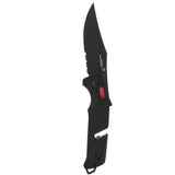 SOG Trident AT-XR Mk3 Partially Serrated Folding Knife - 3.7 Inch Blade, Clip Point, Partially Serrated Edge - Peg Box - Black and Red