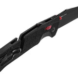 SOG Trident AT-XR Mk3 Tanto Folding Knife - 3.7 Inch Blade, Tanto, Straight Edge - Peg Box - Black and Red