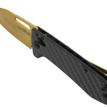 SOG Ultra XR Folding Knife - 2.8 Inch Blade, Clip Point, Straight Edge - Presentation Box - Carbon and Gold or Carbon and Graphite
