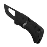 SOG Centi II Folding Knife - 2.1 Inch Straight Edge, Straight Back - Hardcased Black Finish - Black Stainless Steel Handle - Blister Pack (SOG-CE1012-CP)