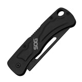 SOG Centi II Folding Knife - 2.1 Inch Straight Edge, Straight Back - Hardcased Black Finish - Black Stainless Steel Handle - Blister Pack (SOG-CE1012-CP)