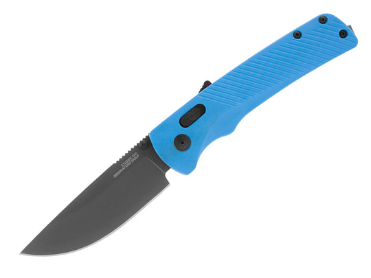 SOG Flash AT-XR Mk3 Folding Knife - 3.45 Inch Blade, Straight Back, Straight Edge - Presentation Box - Civic Cyan
