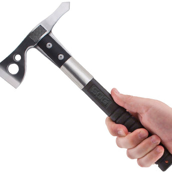 SOG FastHawk Axe - 2-inch Straight Edge - Black Handle - Nylon Sheath - Clam Pack - Black or Polished Finish