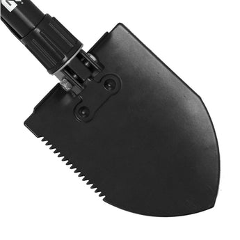 SOG Entrenching Tool / Shovel - Black Powder Coated Finish - Black Folding Handle - Nylon Sheath - Boxed (F08-N)