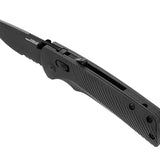 SOG Flash AT-XR Mk3 Partially Serrated Folding Knife - 3.45 Inch Blade, Straight Back - Civic Cyan, Black Out, or Urban Grey - Peg Box