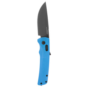 SOG Flash AT-XR Mk3 Folding Knife - 3.45 Inch Blade, Straight Back, Straight Edge - Civic Cyan, Black Out, or Urban Grey - Peg Box