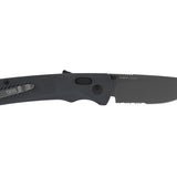 SOG Flash AT-XR Mk3 Partially Serrated Folding Knife - 3.45 Inch Blade, Straight Back - Civic Cyan, Black Out, or Urban Grey - Peg Box