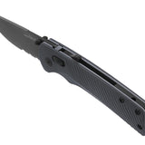 SOG Flash AT-XR Mk3 Partially Serrated Folding Knife - 3.45 Inch Blade, Straight Back - Civic Cyan, Black Out, or Urban Grey - Peg Box