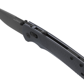 SOG Flash AT-XR Mk3 Folding Knife - 3.45 Inch Blade, Straight Back, Straight Edge - Civic Cyan, Black Out, or Urban Grey - Peg Box