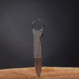 SOG Keytron Folding Knife - 1.8 Inch Straight Edge - Clip Point - Satin Finish - Silver- Blister Pack (KT1001-CP)