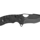 SOG Kiku XR LTE Folding Knife - 3.02 Inch Blade, Tanto, Straight Edge - Orange G10 or Blackout