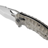 SOG Kiku XR Folding Knife - 3 Inch Blade, Tanto, Straight Edge - Satin or Black Finish