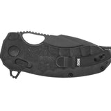 SOG Kiku XR LTE Folding Knife - 3.02 Inch Blade, Tanto, Straight Edge - Orange G10 or Blackout