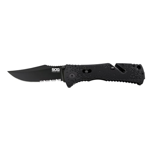 Trident Mini - Partially Serrated - Black TiNi