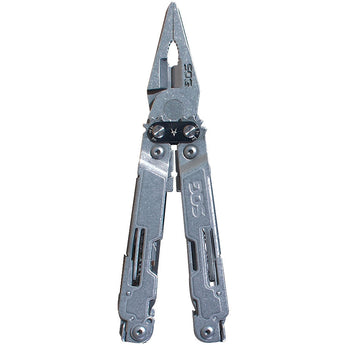 SOG PowerAccess Deluxe Multi-Tool - Stainless Steel - Stone Wash or Black Finish - Hex Bit Kit- 21 Total Tools - Peg Box