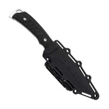 SOG Pillar Fixed Blade Knife - 5 Inch Straight Edge - Clip Point - USA MADE - Box - Stone Wash - Black