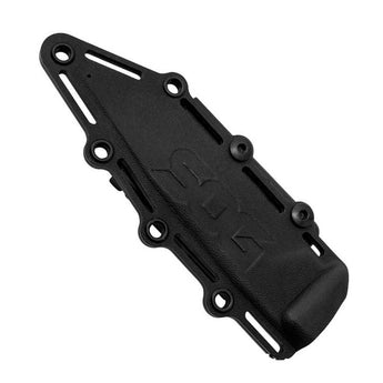 SOG Pillar Fixed Blade Knife - 5 Inch Straight Edge - Clip Point - USA MADE - Box - Stone Wash - Black