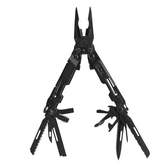 SOG PowerAccess Deluxe Multi-Tool - Stainless Steel - Stone Wash or Black Finish - Hex Bit Kit- 21 Total Tools - Peg Box