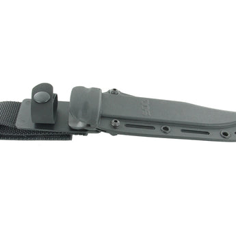 SOG Tech Bowie Fixed Black Knife -  6.4-inch Straight Edge, Clip Point - Black TiNi - Black Handle - Boxed (S10B-K)