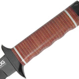 SOG Bowie 2.0 Fixed Blade Knife - Leather Handle