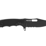 SOG SEAL FX Fixed Blade Knife - 4.30 Inch Blade, Clip Point - Partially Serrated - Blackout