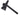 SOG Survival Hawk Axe - 3-inch Straight Edge - Hardcased Black Finish - Black Handle - Nylon Sheath - Clam Pack (SK1001-CP)