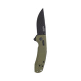 SOG SOG-TAC XR Folding Knife - 3.4 Inch Clip Point Blade - Blackout or OD Green - Peg Box