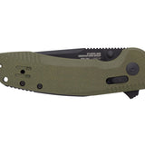 SOG SOG-TAC XR Folding Knife - 3.4 Inch Clip Point Blade - Blackout or OD Green - Peg Box