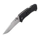 SOG Traction Folding Knife - 3.5-inch Straight Edge, Clip Point - Satin Finish - Black Handle - Clam Pack (TD1011-CP)