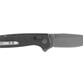 SOG Terminus XR LTE Folding Knife - 2.95 Inch Blade, Clip Point, Straight Edge - Carbon and Graphite or Carbon and Gold