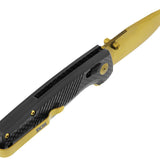 SOG Terminus XR LTE Folding Knife - 2.95 Inch Blade, Clip Point, Straight Edge - Carbon and Graphite or Carbon and Gold