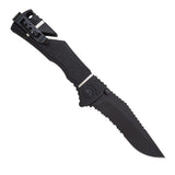 SOG Trident Elite Folding Knife - 3.7-inch Partially Serrated, Clip Point - Black TiNi - Black Handle - Boxed (TF106-BX)