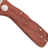 SOG Twitch XL Folding Knife - 3.25 Inch Straight Edge, Drop Point, Satin Finish - Wood Handle - Clam Packaging