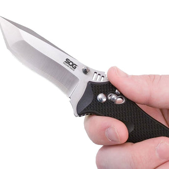 SOG Vulcan Tanto Folding Knife - In-Hand Shot