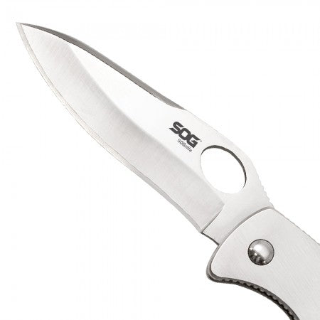 SOG SOGzilla Large Folding Knife - Stainless Steel Handle, Satin (SP-24)