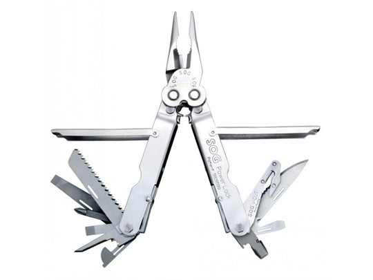SOG PowerLock w/V-Cutter Multipurpose Tool - Leather Sheath (S62-L)