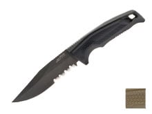 SOG Recondo FX Fixed Blade Knife - 4.6-inch Partially Serrated, Clip Point - Presentation Box - Black or FDE Colors