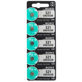 MuRata SR616SW 321 16mAh 1.55V Silver Oxide Watch Battery - 1 Piece Tear Strip, Sold Individually