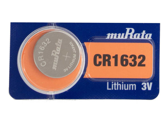 MuRata CR1632 140mAh 3V Lithium (LiMnO2) Coin Cell Watch Battery - 1 Piece Tear Strip