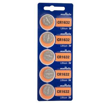 MuRata CR1632 140mAh 3V Lithium (LiMnO2) Coin Cell Watch Battery - 1 Piece Tear Strip