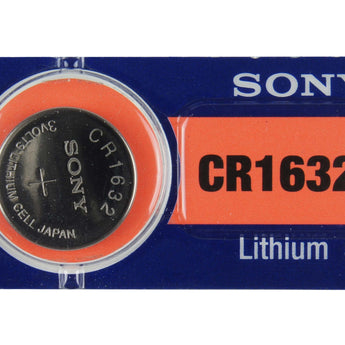 MuRata CR1632 140mAh 3V Lithium (LiMnO2) Coin Cell Watch Battery - 1 Piece Tear Strip