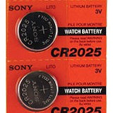 MuRata CR2025 160mAh 3V Lithium Primary (LiMNO2) Coin Cell Batteries - 5-Piece Tear Strip